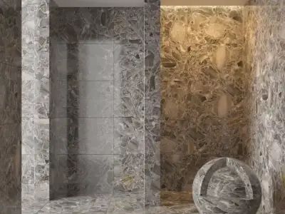 Marble wall 229 3D model