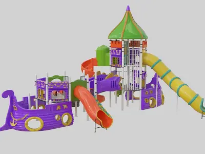 Ship Themed Playground Model - 03 3D model