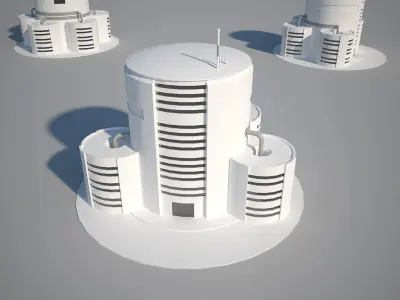 Industrial Building 04 Low-poly 3D model