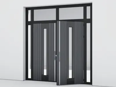 Aluminium door 125 3D model