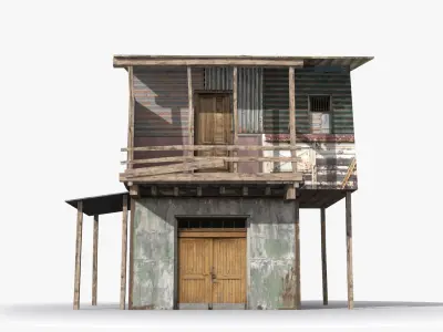 Slum x10 Low-poly 3D model purchase