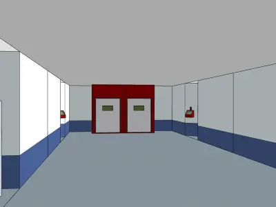 Building with 20 floors 3D model