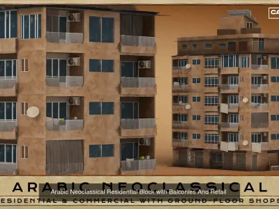 Arabic Neoclassical Urban Kit 3D Model Pack