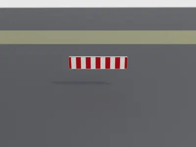 Construction Barrier Version 1 600-33 250x2400mm  Low-poly 3D model