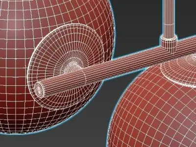 lovisa-3051-303-b0053034 three light ceiling fixture with thr... 3D model