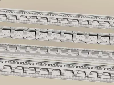 Plaster moulding 3D model