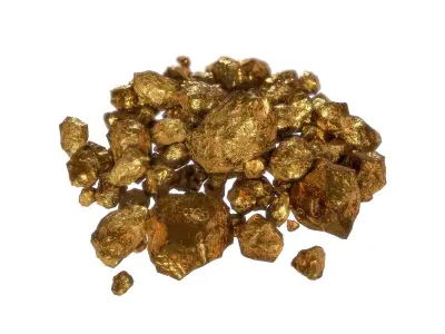 Golden Nugget PBR Low-poly 3D model