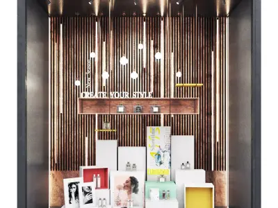 Store Window-Box Showcase  Low-poly 3D model