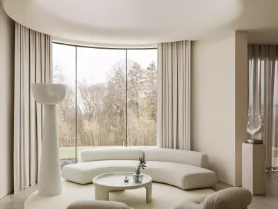 Warm and cozy indoor living room Free 3D model