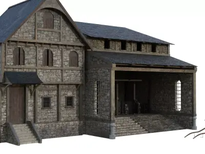 Medieval house  3D model 2