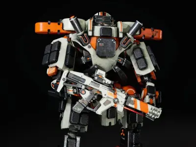 Etasphera07 sci-fi robot Low-poly 3D model