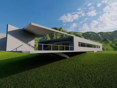 Casa Scene-villa-modern house 3D model 74