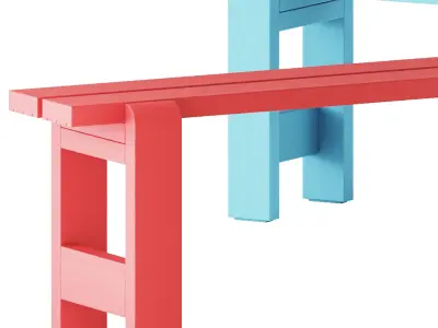 Weekday Bench L140 and L190 by Hay 3D model