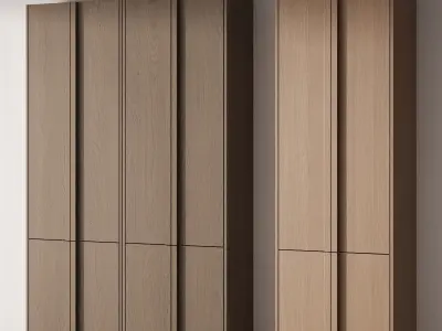 230 cabinet furniture 07 minimal wardrobe cupboard 03 3D model