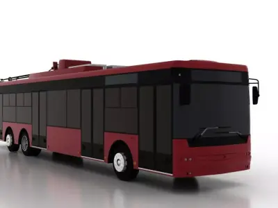 Trolleybus Bogdan T80110 Low Low-poly 3D model