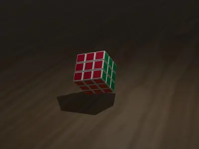 Rubiks cube Low-poly 3D model