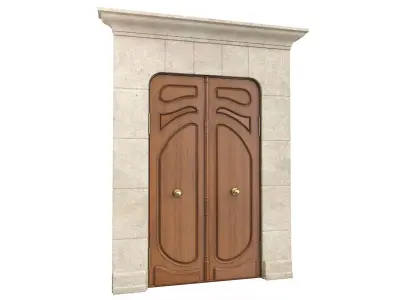 Entrance classic door 144 3D model