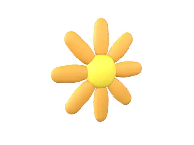 Flower v2 002 Low-poly 3D model