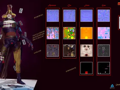 Jester Hereward Low-poly 3D model