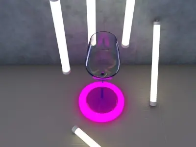 3D Cocktail glasses collection Prosecco elegant royal tableware  3D model