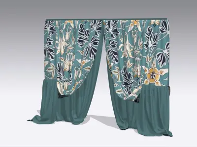 Curtain Low-poly 3D model