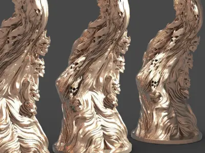 Hades Vapor Cloud pillars 3D model