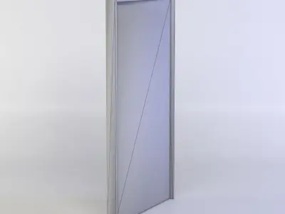 Old door Low-poly 3D model 4