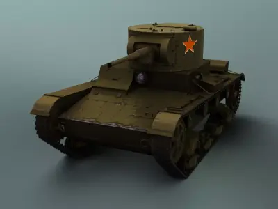 T26 tank with textures 3D model