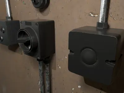 Electric System Low-poly 3D model