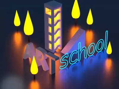 Art School Modeled 3D model