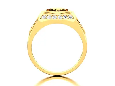 Solitaire Engagement Wedding Diamond Ring 3D print model 2
