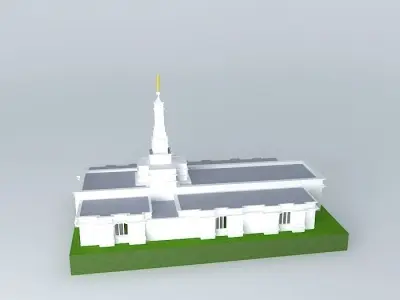 LDS. Temple Reno Nevada Templo Mormon 81st. operating temple. Free 3D model
