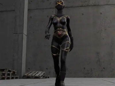 Sci-fi Thief - The Future Thief - FemaleVer Low-poly 3D model