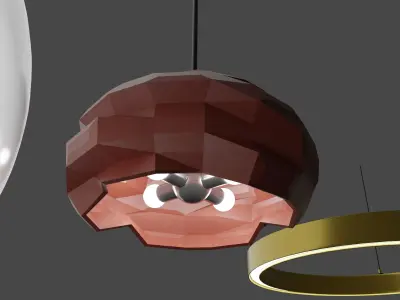 Minimalistic lamps set Free 3D model