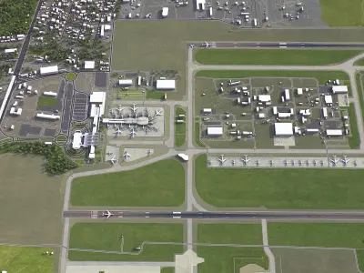 Bucharest - 3D Airport Model Low-poly 3D model