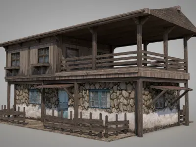Anatolian Village House 9 Low-poly 3D model