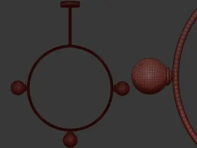 Areti Circle Pendant 3D model