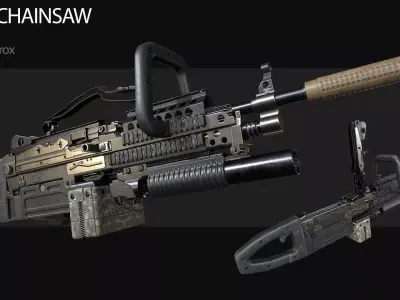 M249 Chainsaw Low-poly 3D model