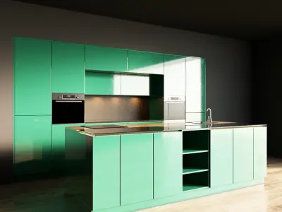63-Kitchen3 glossy 6 3D model