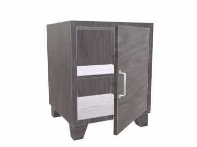 Bedside metal Table - 04 Low-poly 3D model