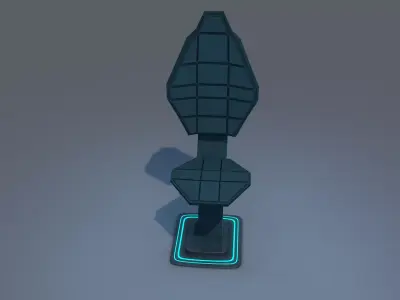 Sci Fi Chair Low-poly 3D model