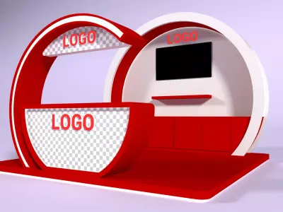 Booth Exhibition 3x3 3D model