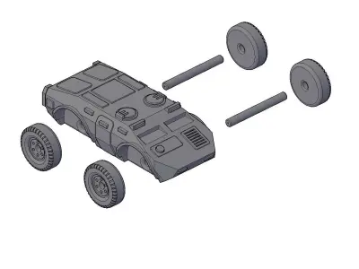 EXPLORATION VEHICLE 3D print model