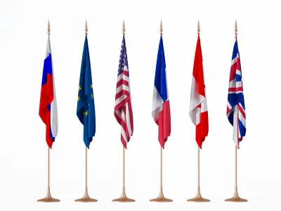 Flags five 3D model