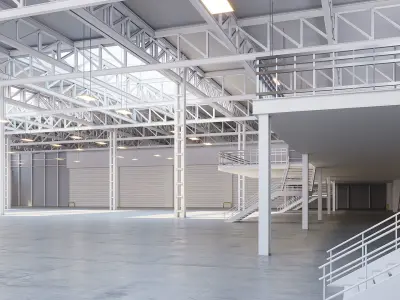 low poly warehouse 19 3D model