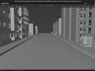 50 Realistic Buildings 3D Assets Pack For Blender Vol 1 Low-poly 3D model