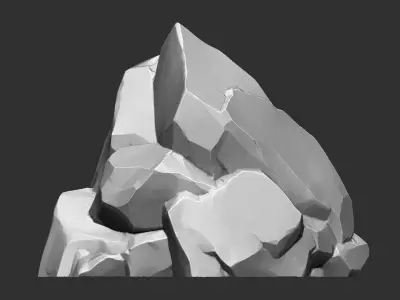 3D Mountain rock Zbrush sculpt 3D model