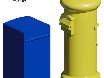 Correos parcel machine 3D model