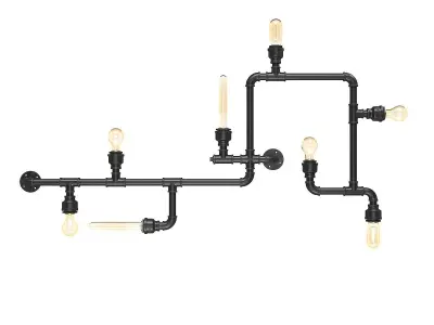 Ideal Lux Plumber PL8 Nero 3D model