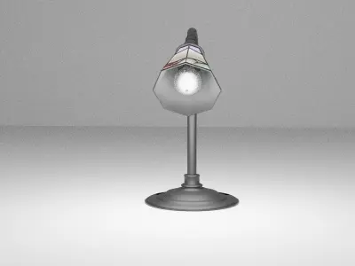 desk and wall lamp Low-poly 3D model